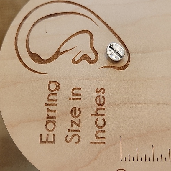 Coffee Bean Stud Earrings, unisex - Picture 4 of 6